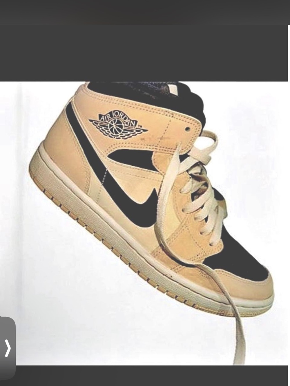 Jordan High-Top Sneakers in Beige and Black
